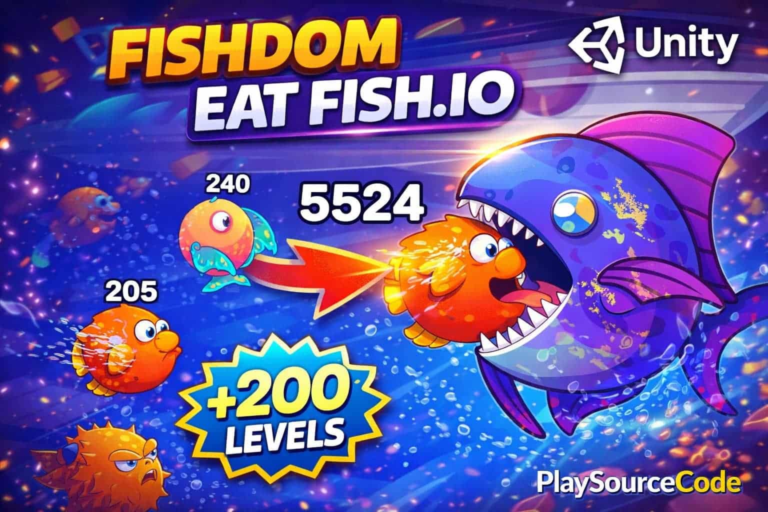 Fishdom Eat Fish.IO Unity Source Code