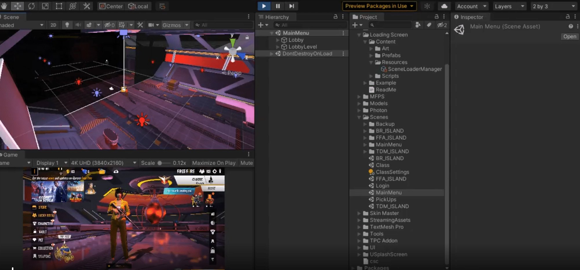 FreeFire Clone: Online Multiplayer Game with Web-Based Login System screenshot 2