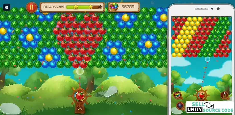 Fruit Bubble Shooter: Blast & Pop Game SellUnitySourceCode.com