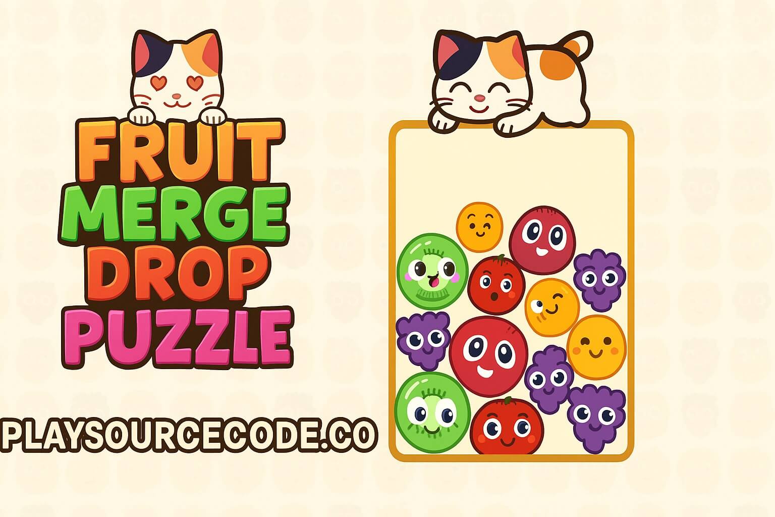 Fruit Merge Drop Puzzle Unity Game