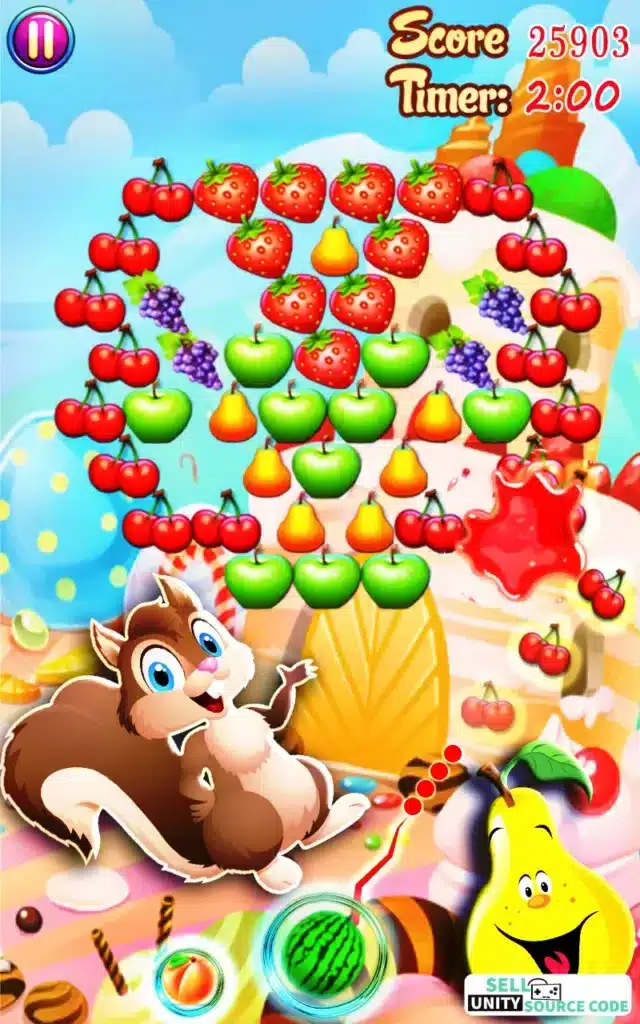 Fruit Poper Basket:Fruity Shooter Quest SellUnitySourceCode  screenshot 5