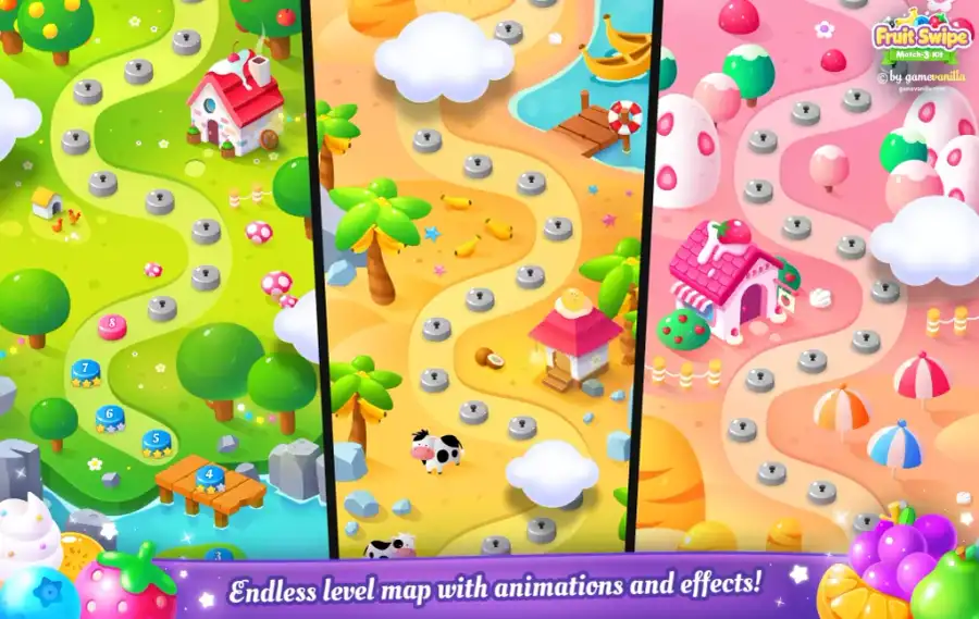 Fruit Swipe Match 3 Kit SellUnitySourceCode