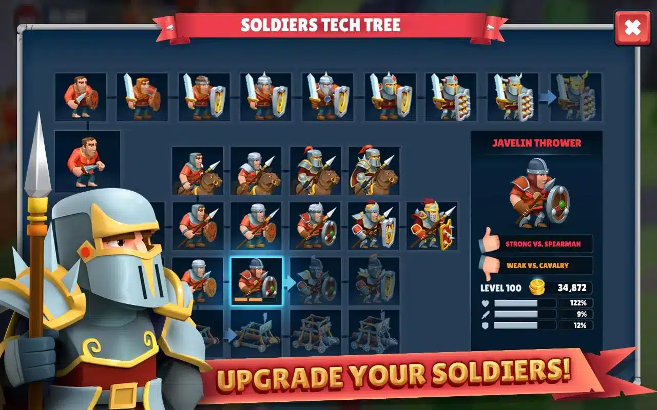 Game of Warriors Strategy Unity Source Code – Mobile Game Template Android iOS screenshot 4