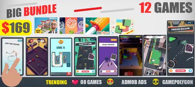 GAMEPOLYGON BIG Bundle Offer: 12 Games SellUnitySourceCode