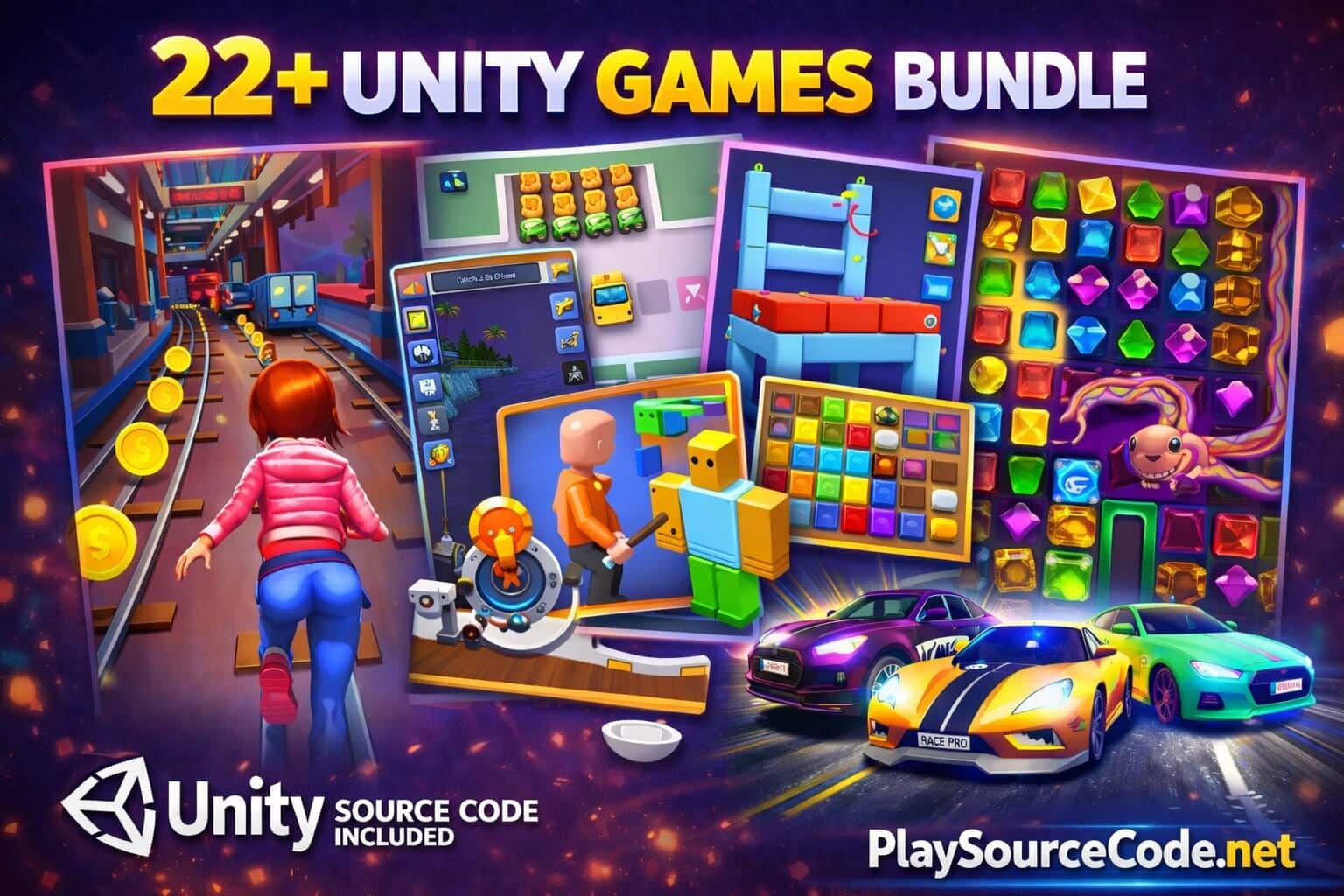 GetUnityCode Mega Bundle: 22+ Ready-to-Use Unity Game Project