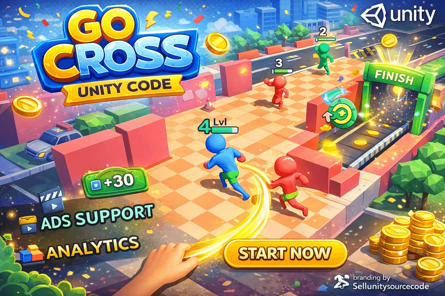 Go Cross: Casual Puzzle Crossing Game