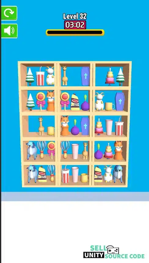 Goods Matching Sort 3D Puzzle Trending Game Unity SellUnitySourceCode  screenshot 4