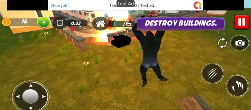 Gorilla Rampage: Angry Kong City Attack 2021 SellUnitySourceCode