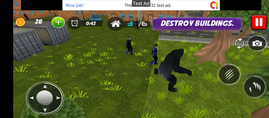 Gorilla Rampage: Angry Kong City Attack 2021 SellUnitySourceCode screenshot 4