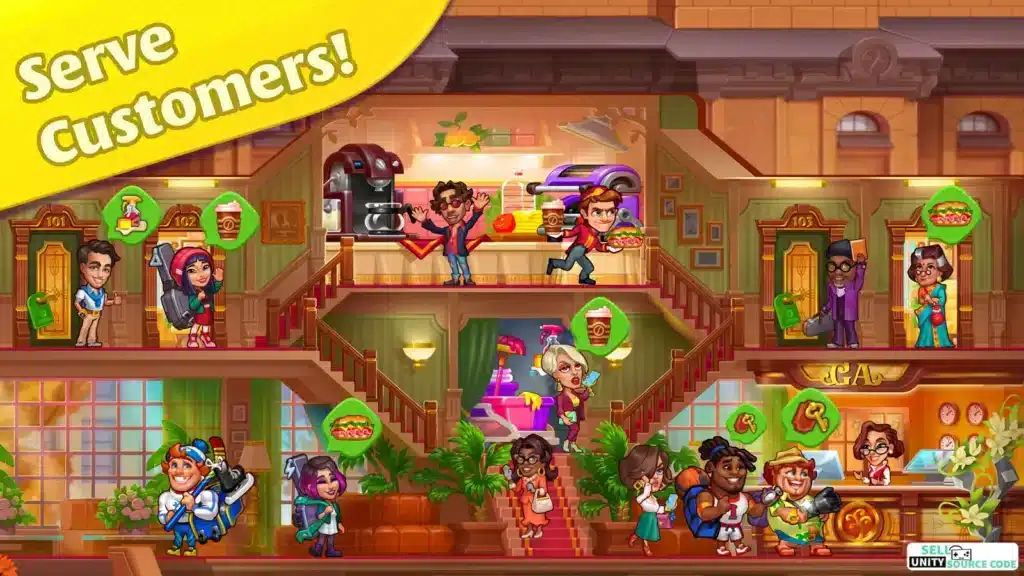 Grand Hotel Mania: Hotel games SellUnitySourceCode screenshot 3