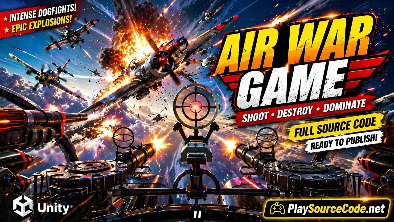 Gunner War - Air combat Sky Unity Complete Projec