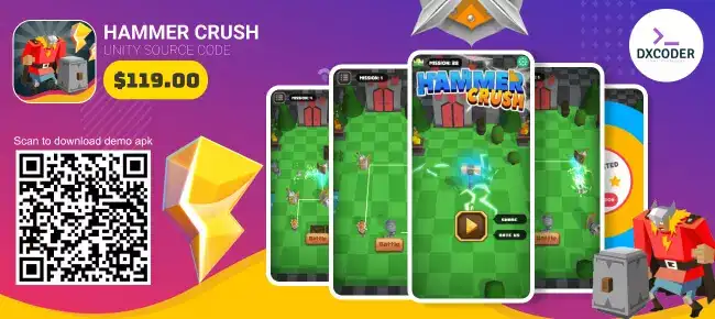 Hammer Crush | Hyper-casual game SellUnitySourceCode 