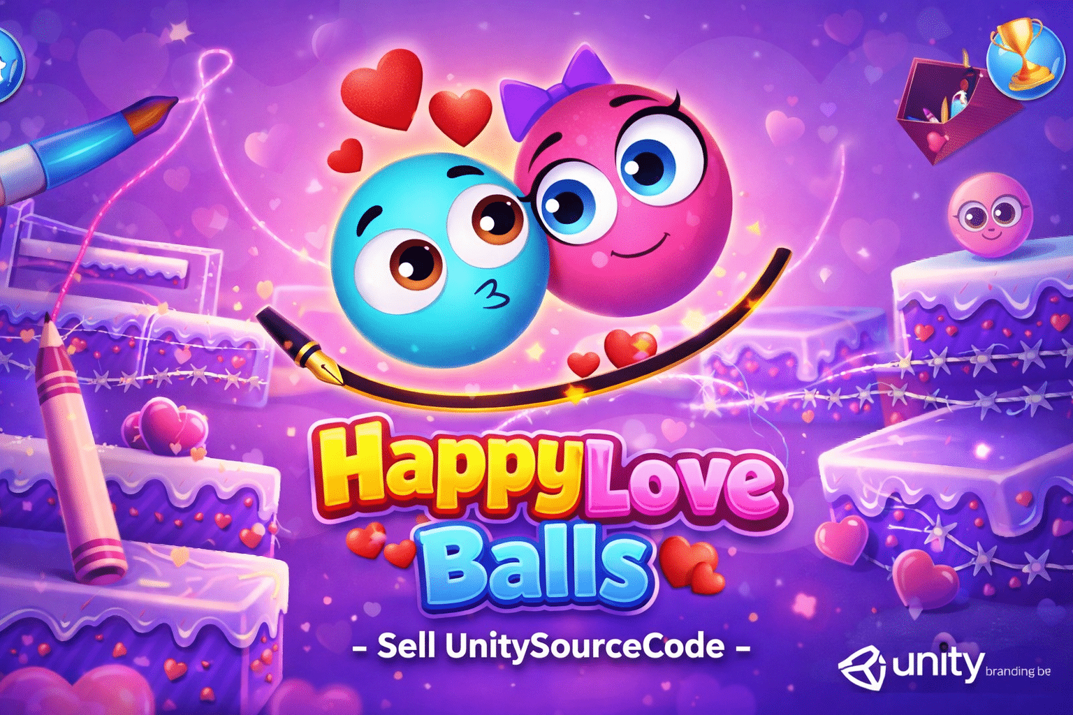 Happy Love Balls – Date & Save Love SellUnitySourceCode