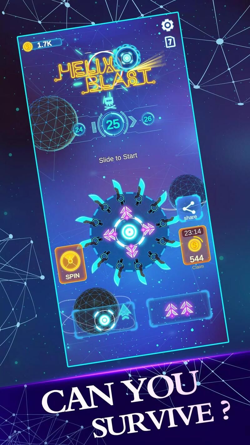 Helix Blast - Space War Defense Unity Code Version Unity 6 screenshot 2