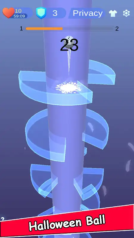 Helix Halloween Ball Jump screenshot 3