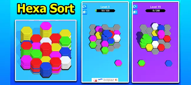 Hexa Sort 3D Puzzle Trending Game Sell Unity Source Code