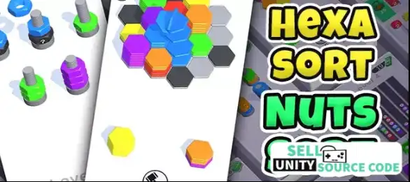Hexa Sort + Nuts Sort | 2 HyperCasual Puzzle Games SellUnitySourceCode screenshot 3
