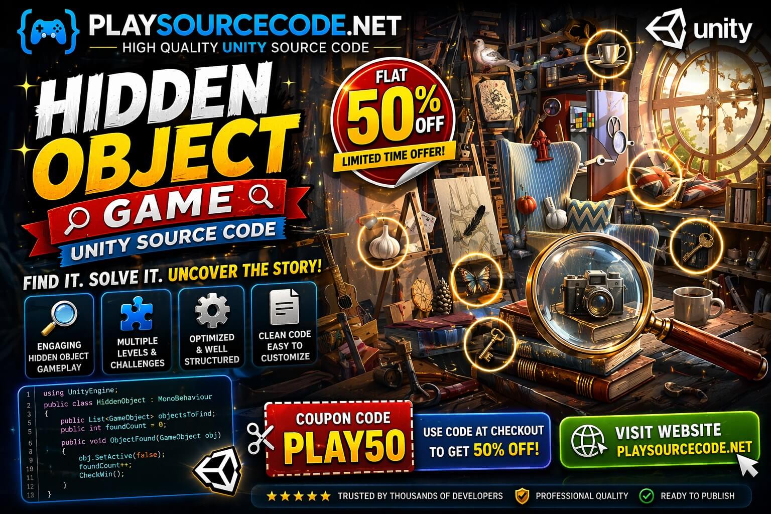 Hidden Object Game Unity Source Code