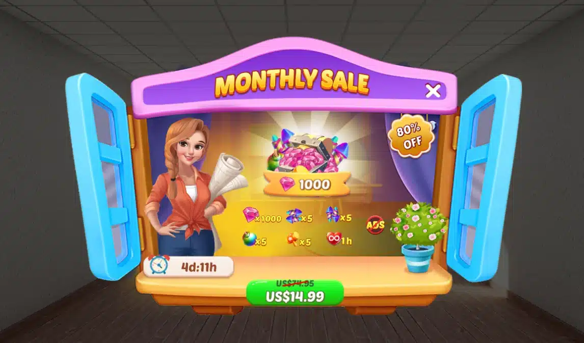 Home Design Makeover : Match-3 Game Unity Game screenshot 5