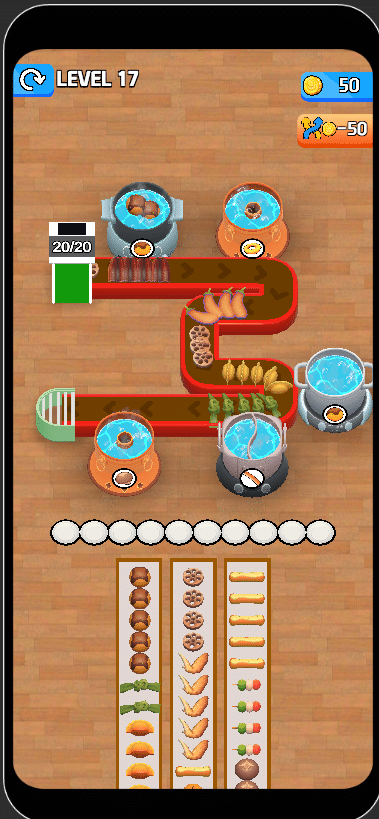 HotPot Flow Food Game 3D UNITY SOURCE CODE screenshot 3