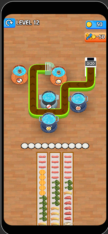 HotPot Flow Food Game 3D UNITY SOURCE CODE screenshot 4