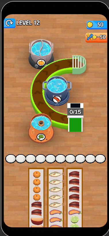 HotPot Flow Food Game 3D UNITY SOURCE CODE screenshot 5
