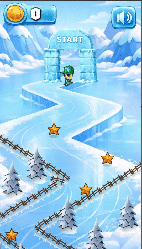Ice ZigZag Escape: 2D Endless Casual Game Unity Source Code (Android/iOS/WebGL) screenshot 5