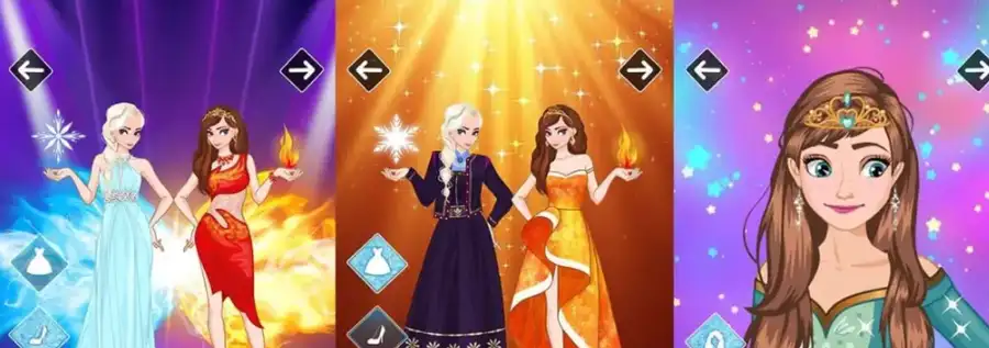 Icy or Fire dress up game SellUnitySourceCode