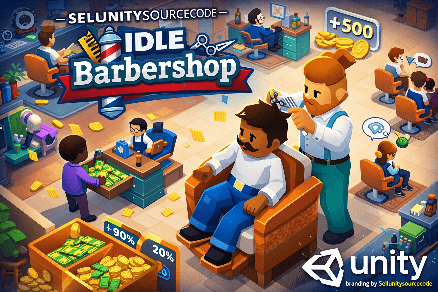 Idle Barbershop – Hair Salon Tycoon Idle Game