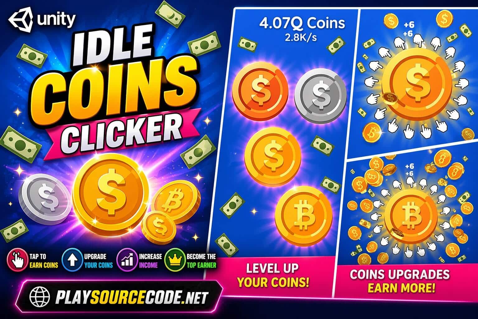 Idle Coins Clicker Unity Source code screenshot 7