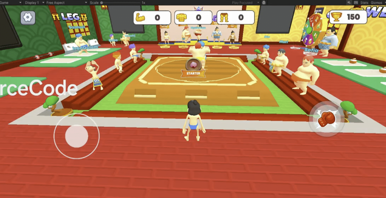 Idle Lifting Sumo Wrestling – Unity Source Code