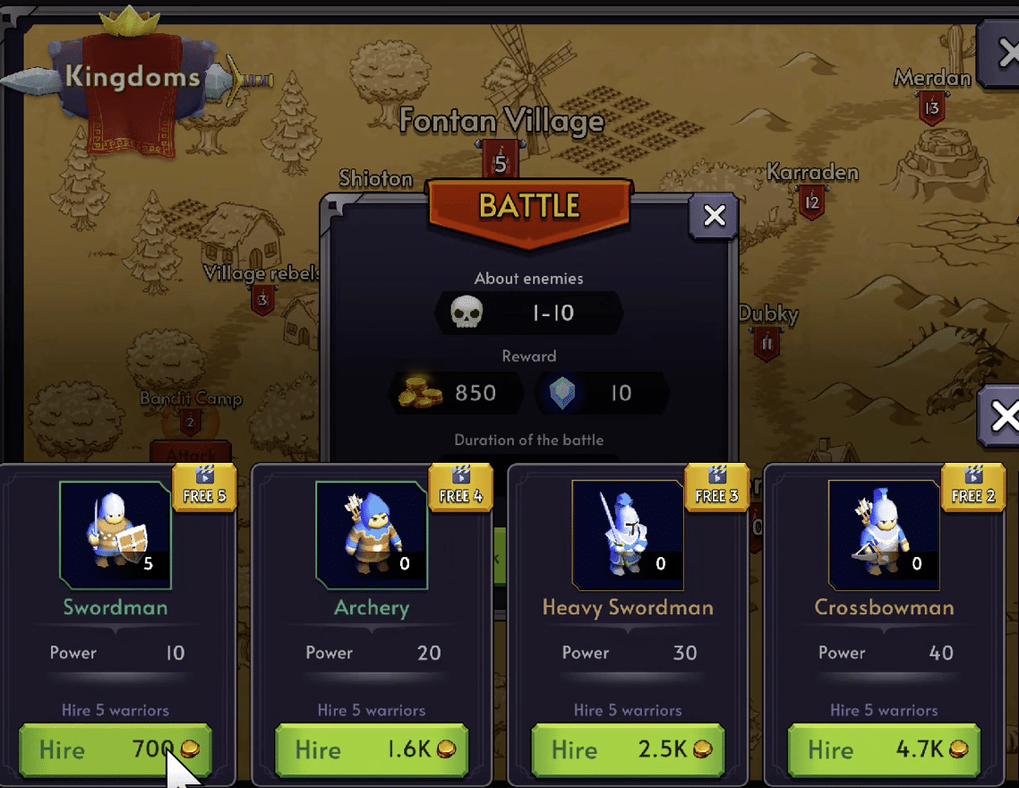 Idle Medieval Kingdom – Tycoon Unity Complete Project screenshot 4