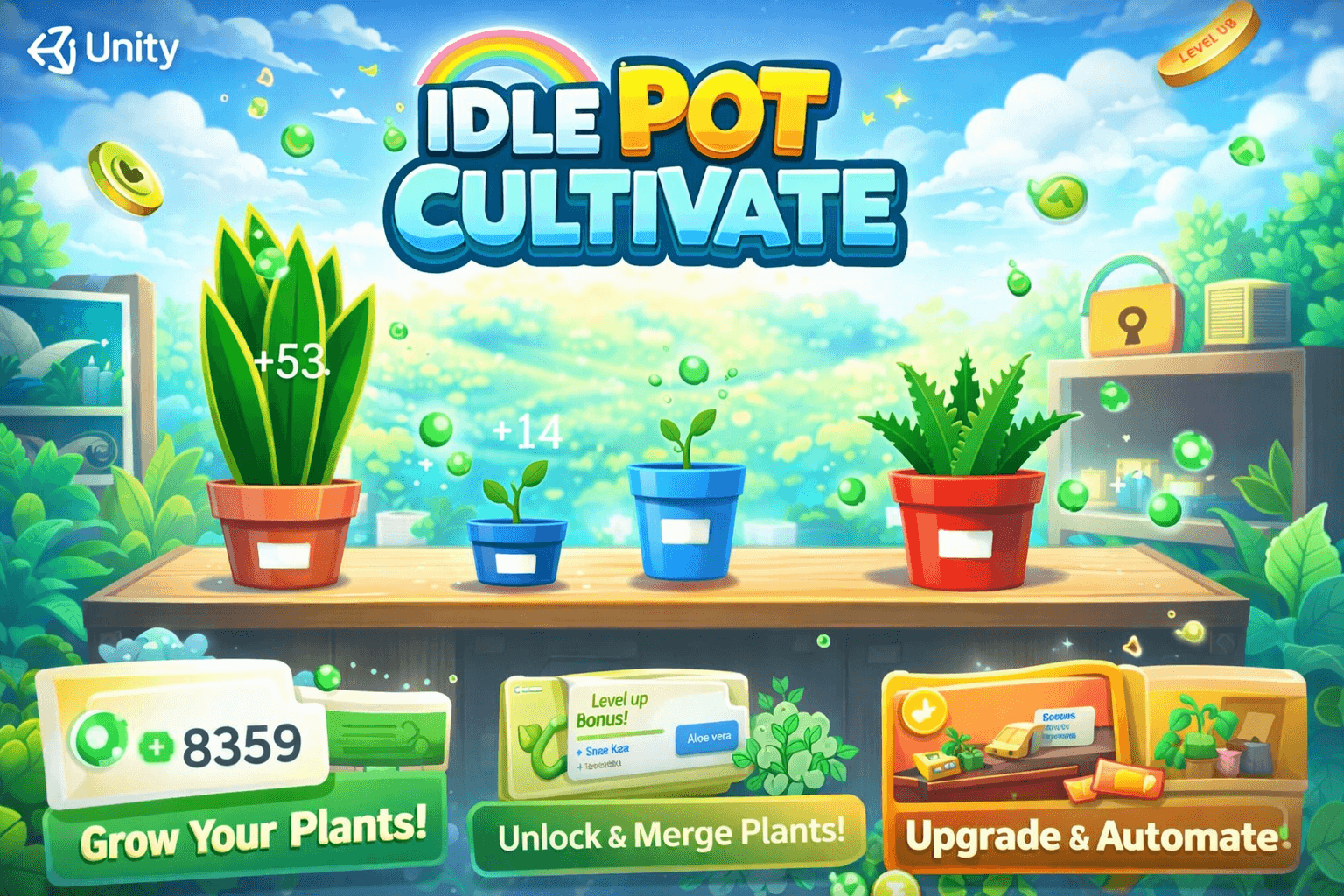 Idle Pot Cultivate: Zen Garden & Plant Tycoon Unity Source Code