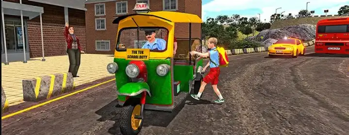 Indian Tuk Tuk School Auto Rickshaw Mountain Drive SellUnitySourceCode