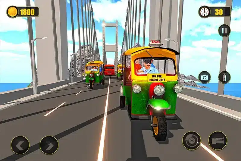 Indian Tuk Tuk School Auto Rickshaw Mountain Drive SellUnitySourceCode screenshot 2