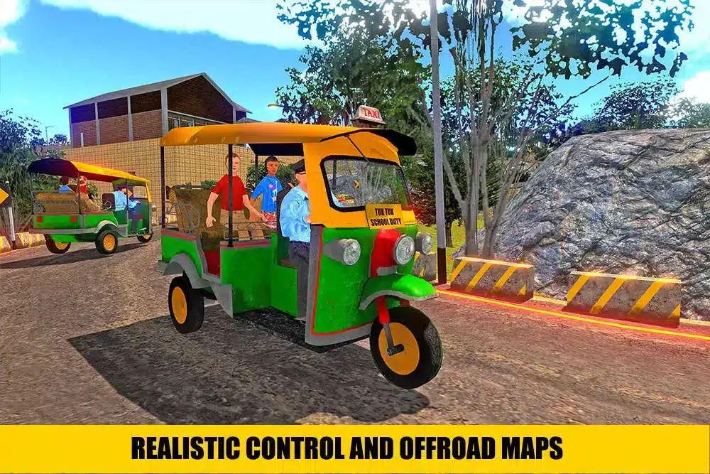 Indian Tuk Tuk School Auto Rickshaw Mountain Drive SellUnitySourceCode screenshot 3
