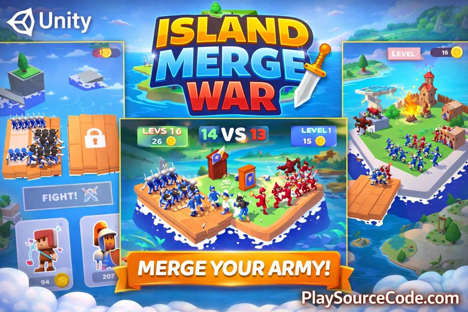 Island Merge War Unity Game