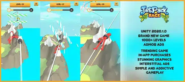 Jetpack Race | Brand New Hypercasual Game | Trendi SellUnitySourceCode 