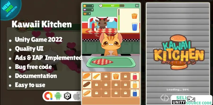 Kawaii Kitchen Best Unity Multiplayer Game SellUnitySourceCode