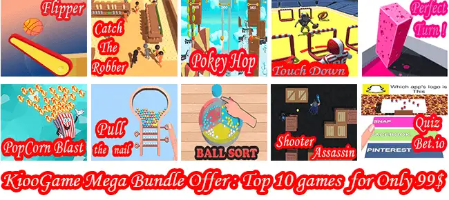 Kioo Games Mega Bundle Offer: Top Trending 10 Game SellUnitySourceCode