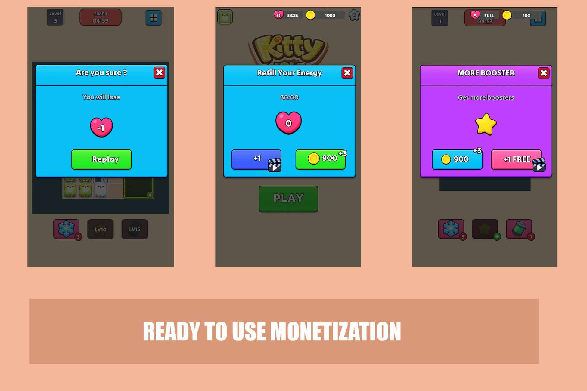 Kitty Hole Jam – 1000 Levels Unity Source Code screenshot 2