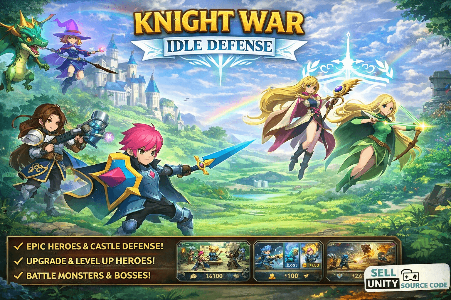 Knight War: Idle Defense SellUnitySourceCode