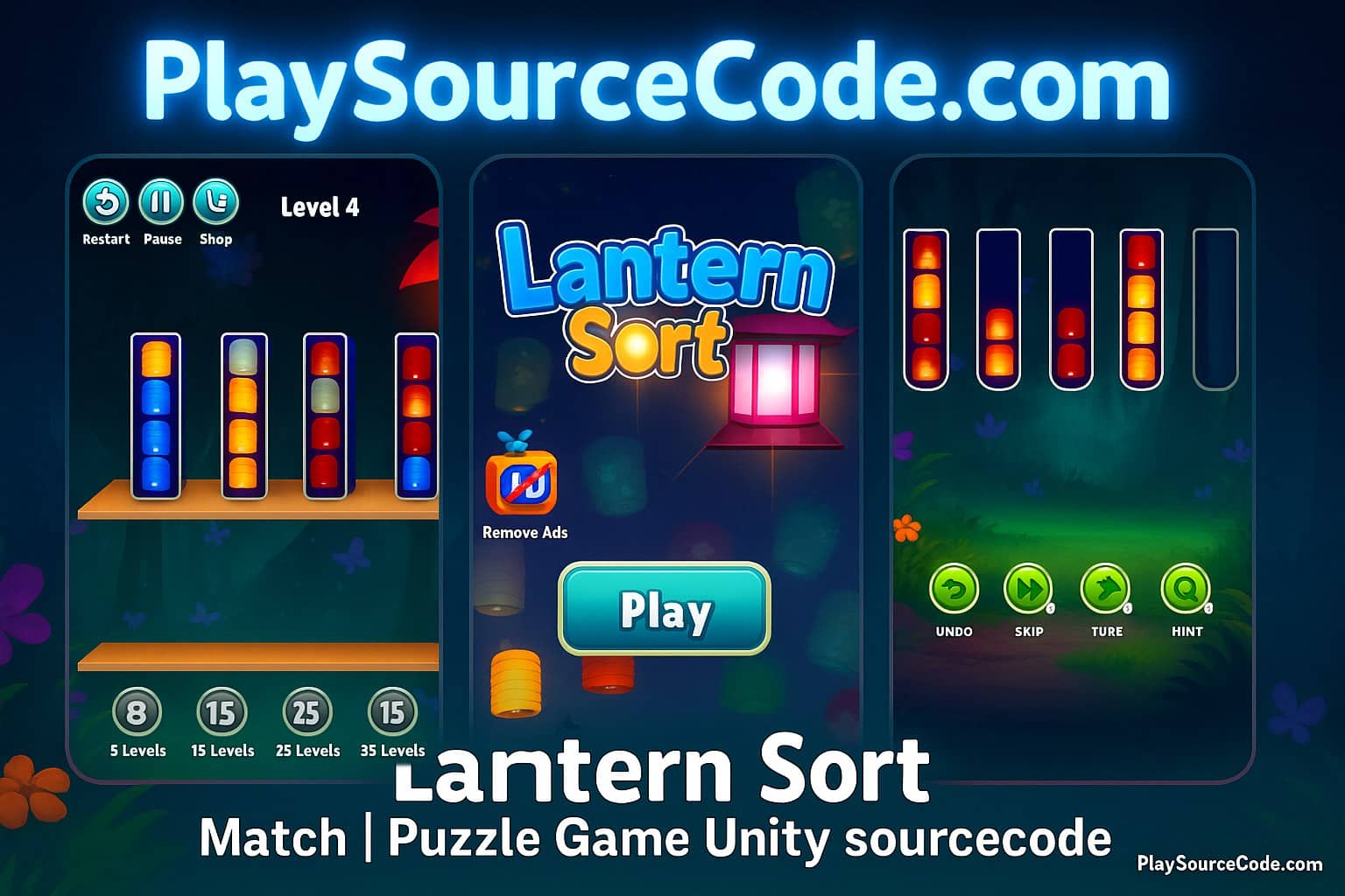 Lantern Sort  Match | Puzzle Game Unity sourcecode