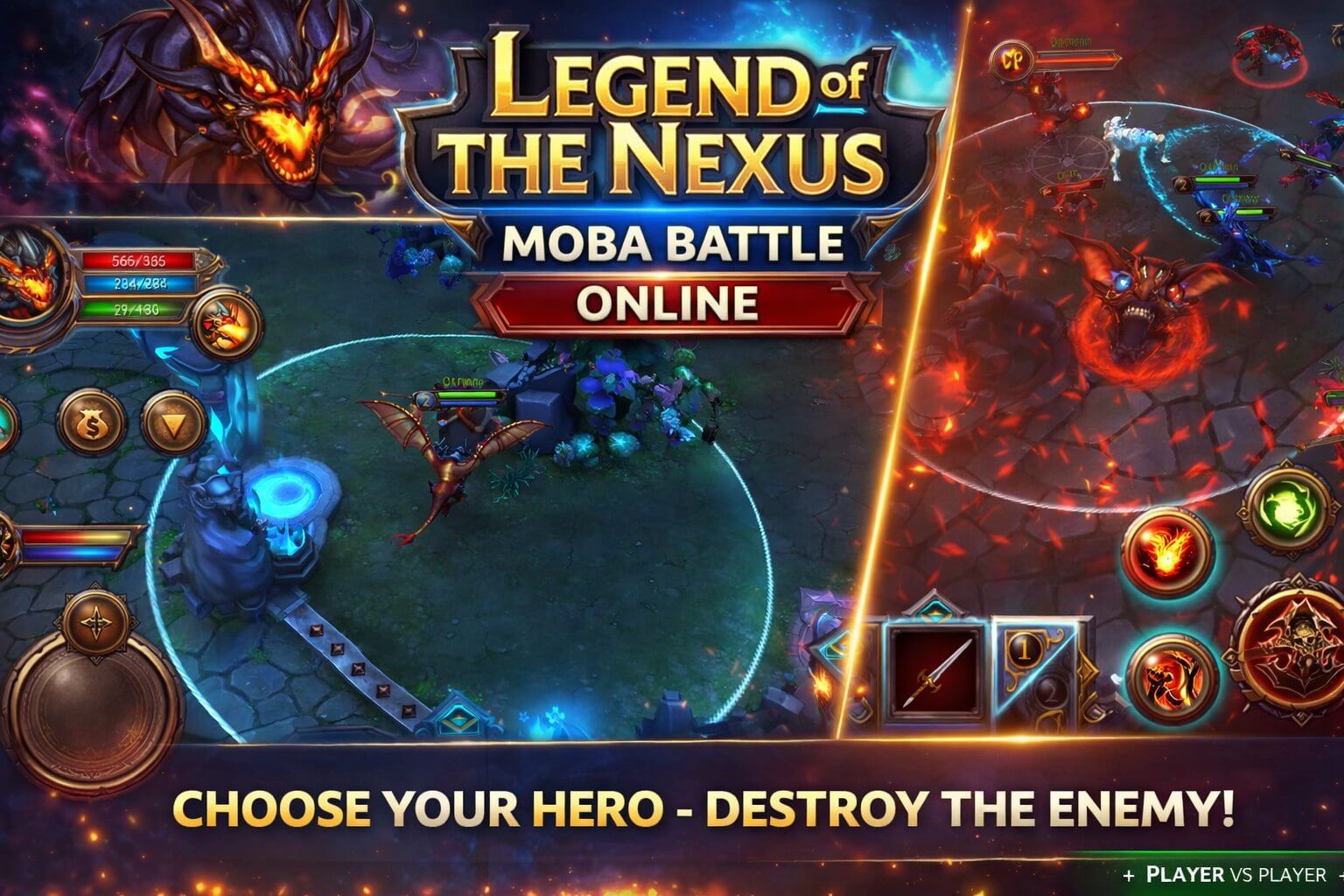 Legend of the Nexus: Moba Battle  Online Multiplayer Unity Project
