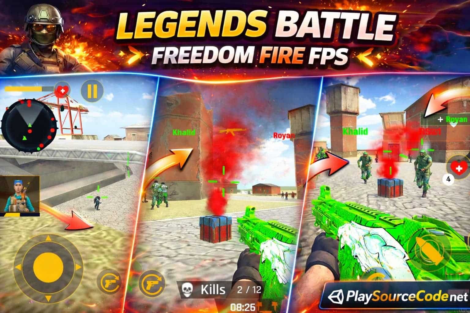 Legends Battle Freedom Fire FPS  Unity Complete Project