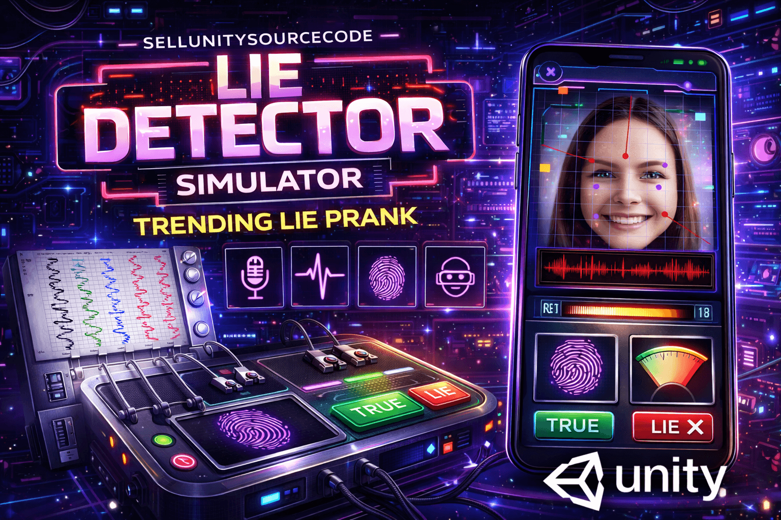Lie Detector – Fun Prank Scanner Unity Game Source Code