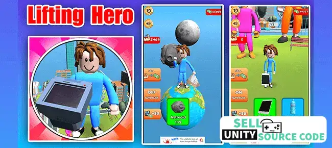 🏋️ Lifting Hero Gym Tap Clicker 3D SellUnitySourceCode