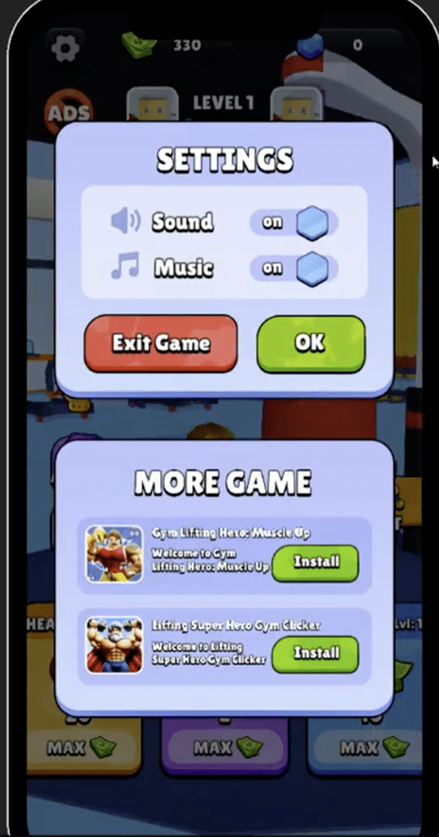 Lifting Hero Merge Fighting Unity Sourcecode screenshot 4