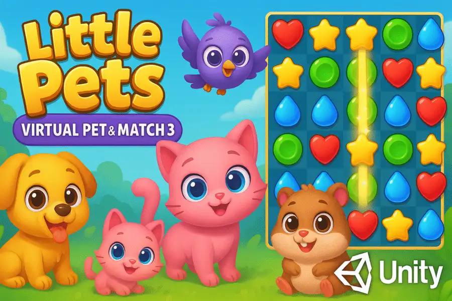 Little Pets – Virtual Pet & Match 3 SellUnitySourceCode