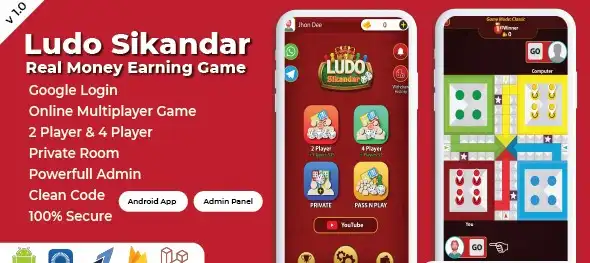 Ludo Sikandar Real Money Earning Android App SellUnitySourceCode